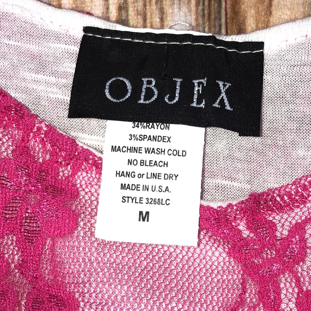 Discovery Objex Hot Pink Lace Overlay Tank Dress - Picture 2 of 4